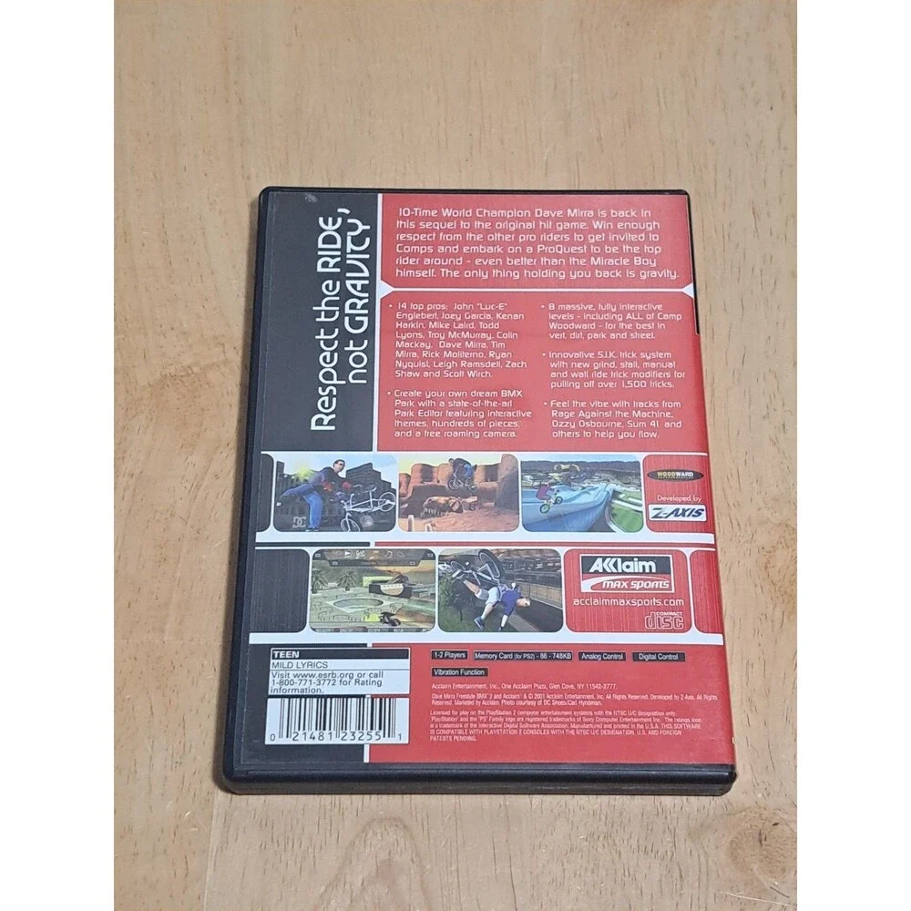 Dave Mirra Freestyle BMX2 - Sony PlayStation 2. UNTESTED